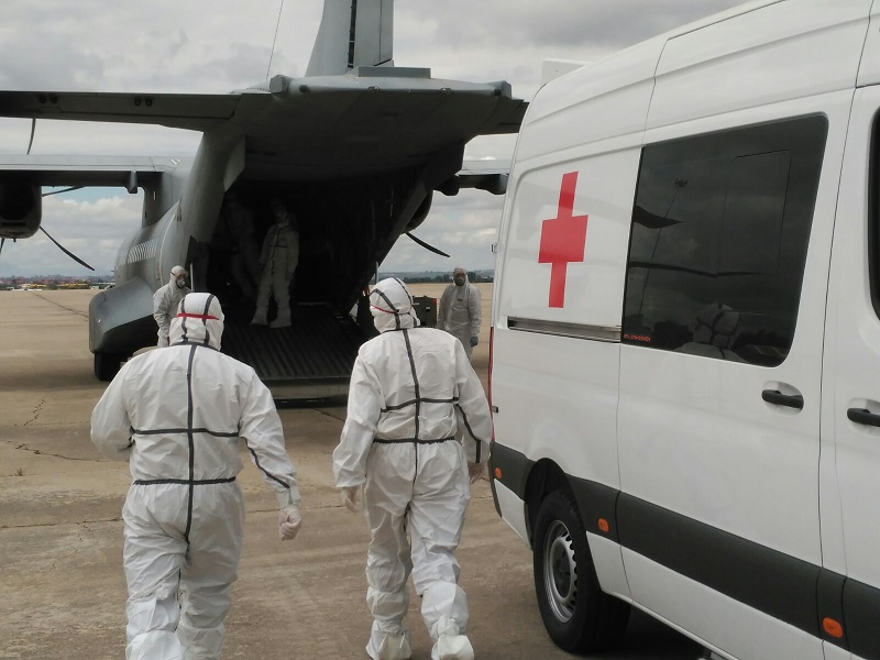 AEROEVACUACIÓN ENTRENAMIENTO CORONAVIRUS 1