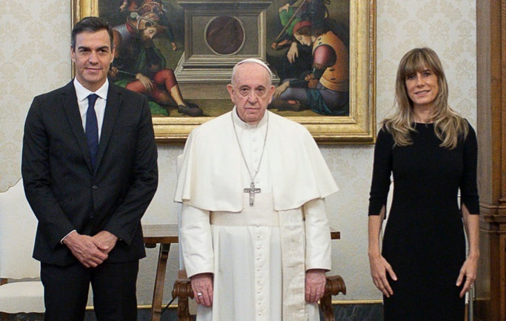 PEDRO SÁNCHEZ PAPA VATICANO 24 OCTUBRE 20 2