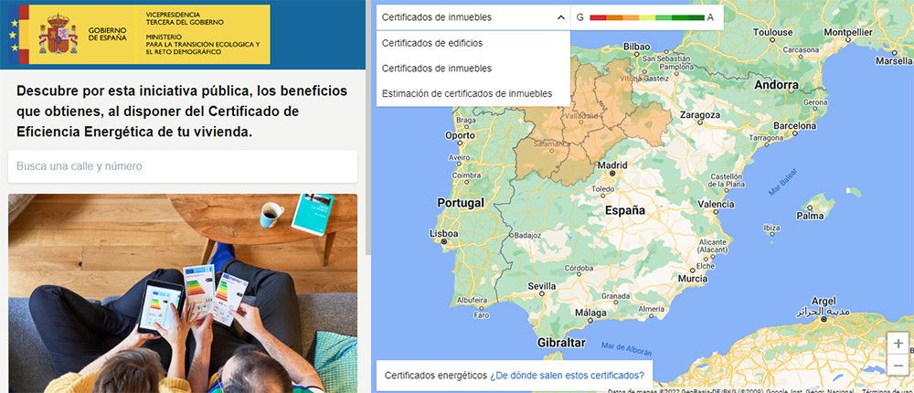 El MITECO lanza un geoportal para divulgar el certificado energético de los edificios