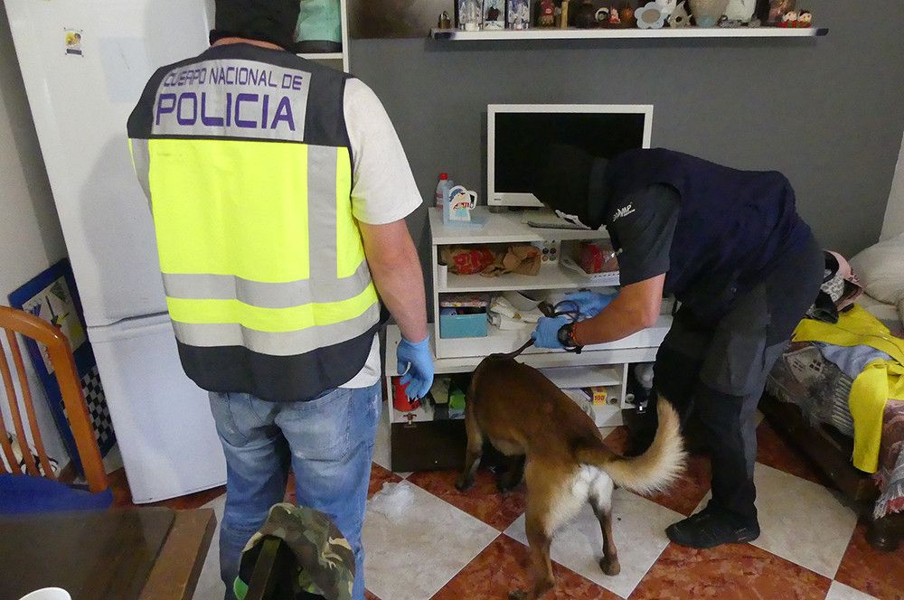 La Policía Nacional desactiva en Torre del Mar un punto de venta de droga y detiene a un hombre que distribuía cocaína y marihuana en su domicilio
