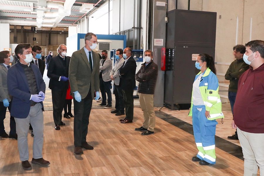 El rey Felipe ha visitado hoy el hospital de emergencia creado en IFEMA