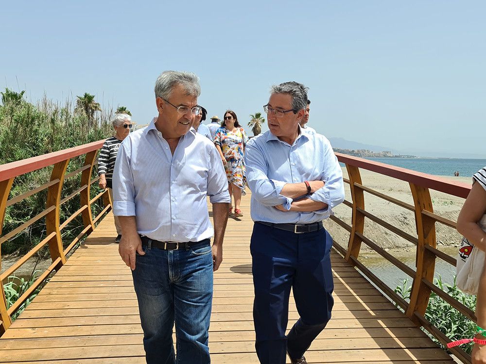 La Senda Litoral alcanza el 90% de ejecución en Estepona con la pasarela sobre Arroyo Vaquero y nuevos caminos peatonales