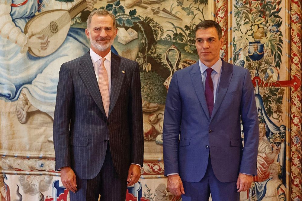 Celebrado el tradicional despacho de verano entre Felipe VI y Pedro Sánchez