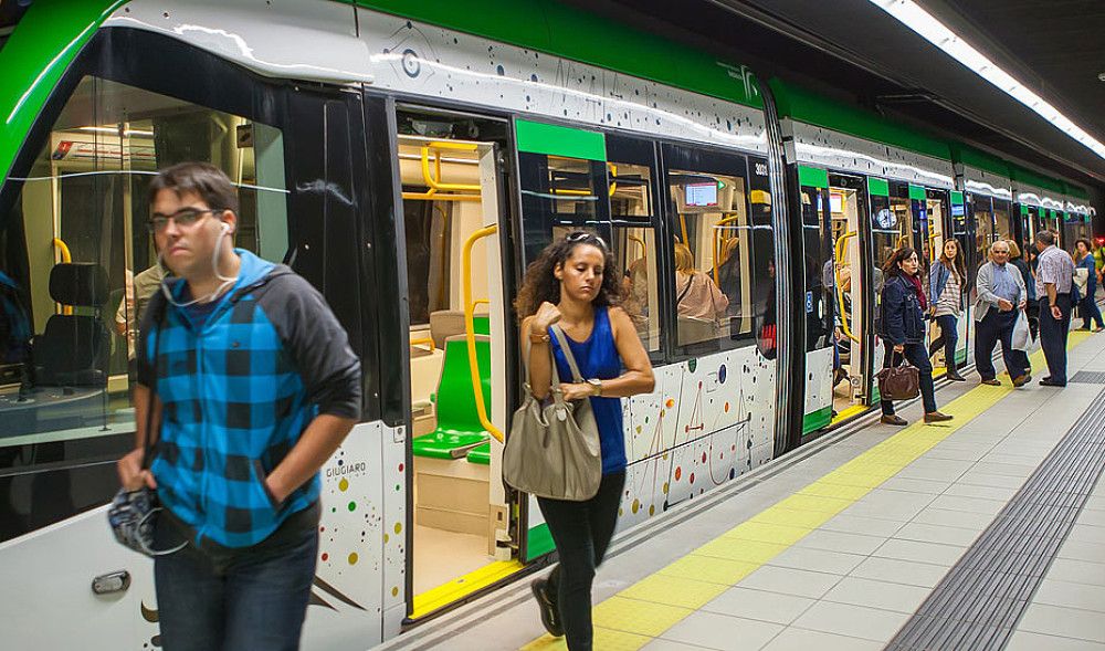 El Metro de Málaga encadena dos jornadas de récord de viajeros desde su llegada al centro
