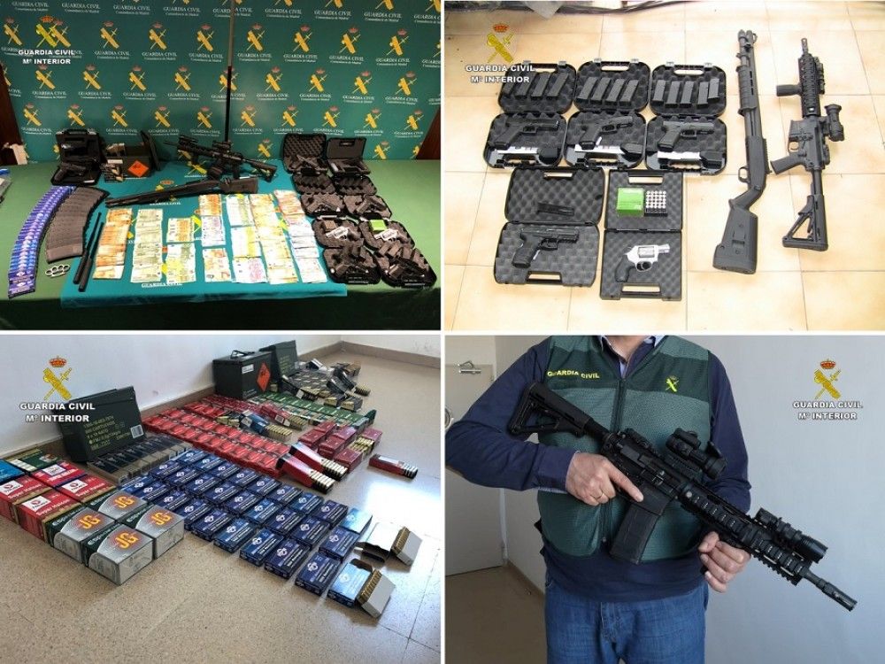 La Guardia Civil detiene a 5 personas que adquirían armas de última generación con documentos falsificados de las Fuerzas Armadas