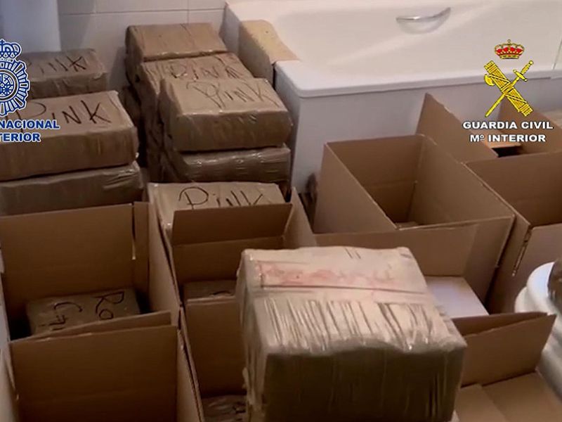 Intervenidos 937 kilos de hachís y otros 53 de éxtasis en la Costa del Sol al desarticular una red que hacía envíos a países del centro de Europa