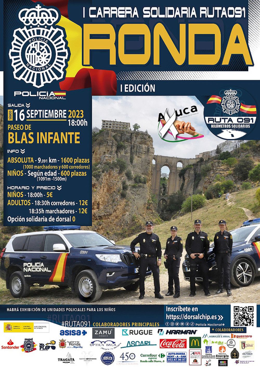La Comisaría Local de la Policia Nacional presenta en Ronda la primera edición de la carrera solidaria Ruta 091’