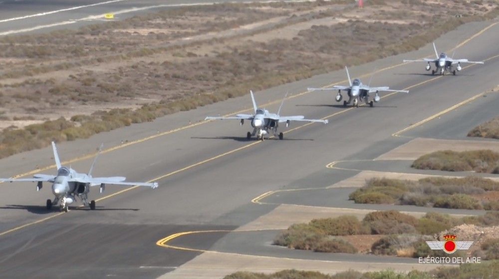 El cielo de Canarias acoge el ejercicio "Ocean Sky" de entrenamiento de combate aéreo entre cazas europeos