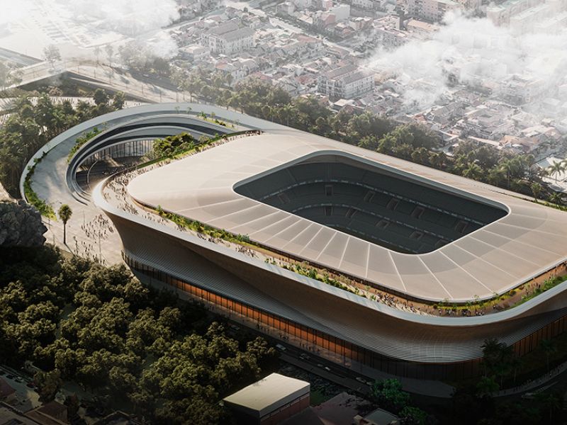 Presentado el estudio de ampliación y reestructuración del campo de fútbol de La Rosaleda, en Málaga