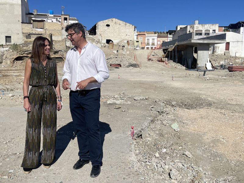 Las obras del nuevo parque fluvial de Puente Genil concluirán a final de año