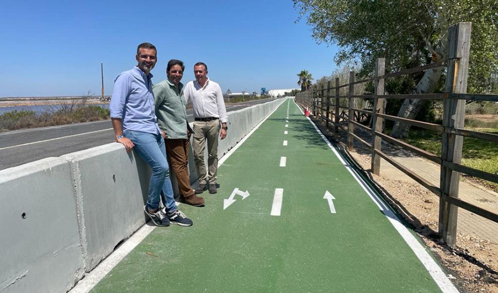 Las obras del carril bici que conecta Huelva con las Marismas del Odiel están a más del 90% de ejecución