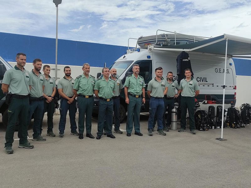 La Guardia Civil presenta en Mazarrón (Murcia) un nuevo grupo técnico de buceo de alta especialización