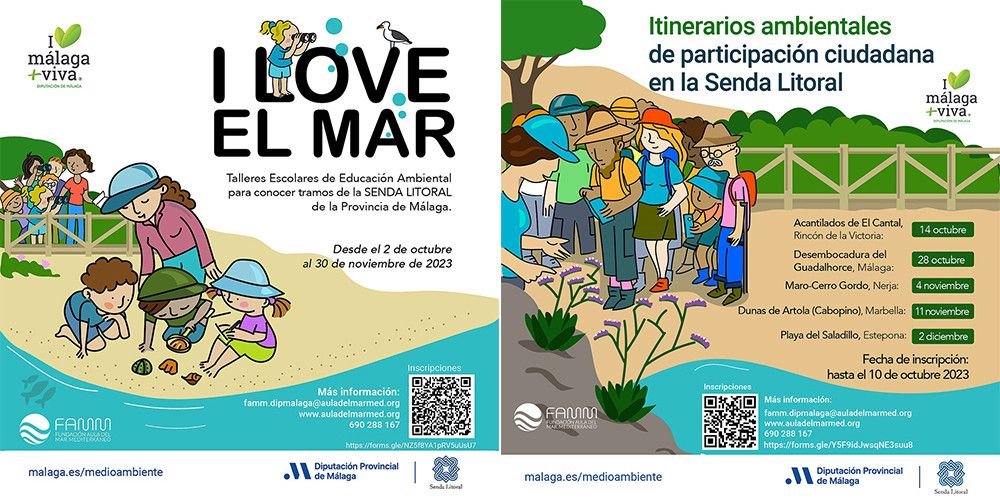 La Diputación invita a conocer los itinerarios ambientales de la Senda Litoral