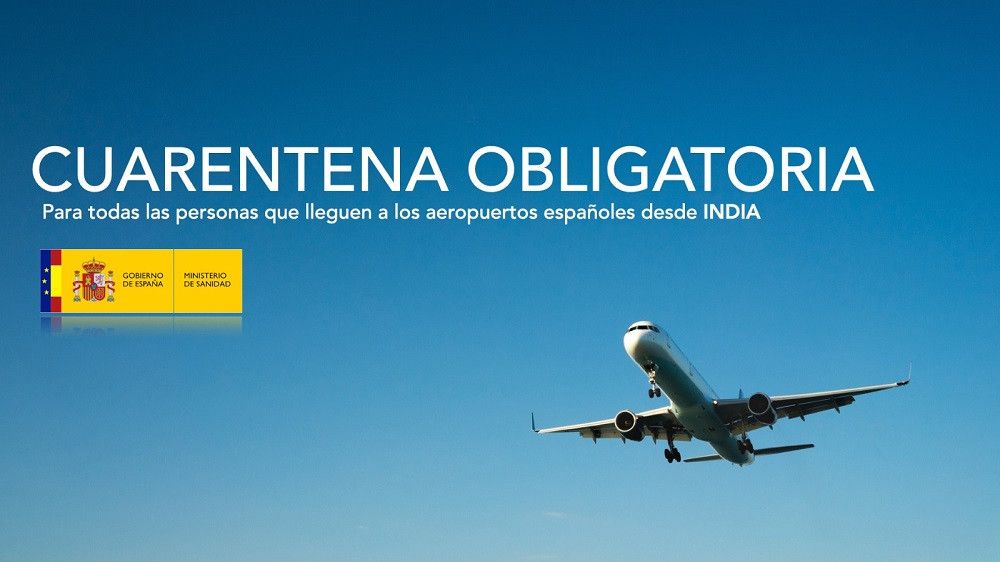 El 1 de mayo entra en vigor la cuarentena obligatoria para los pasajeros por vía aérea procedentes de la India