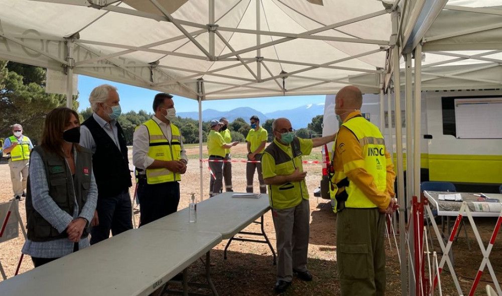 La Junta organiza un simulacro de incendio forestal en Granada para poner a punto los protocolos de actuación