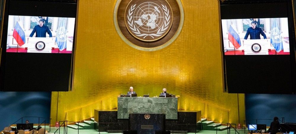 Maduro se jacta en la ONU del éxito del sistema venezolano "siete por siete" frente al covid-19