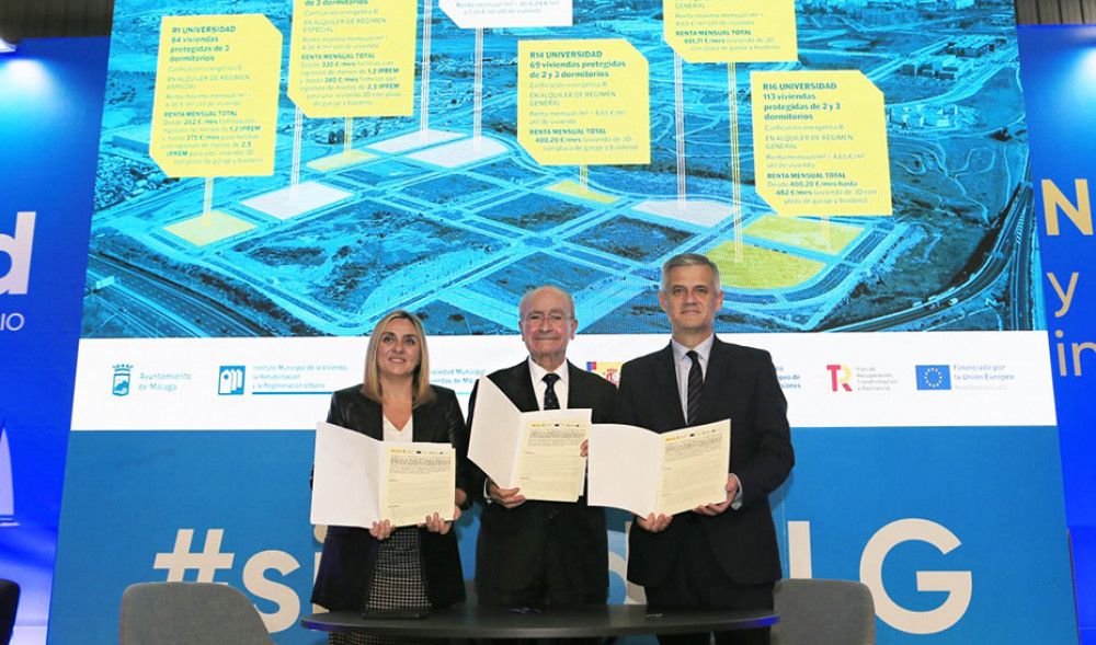 Acuerdo entre Junta, ministerio y Ayuntamiento de Málaga para construir 530 viviendas en el sector Universidad