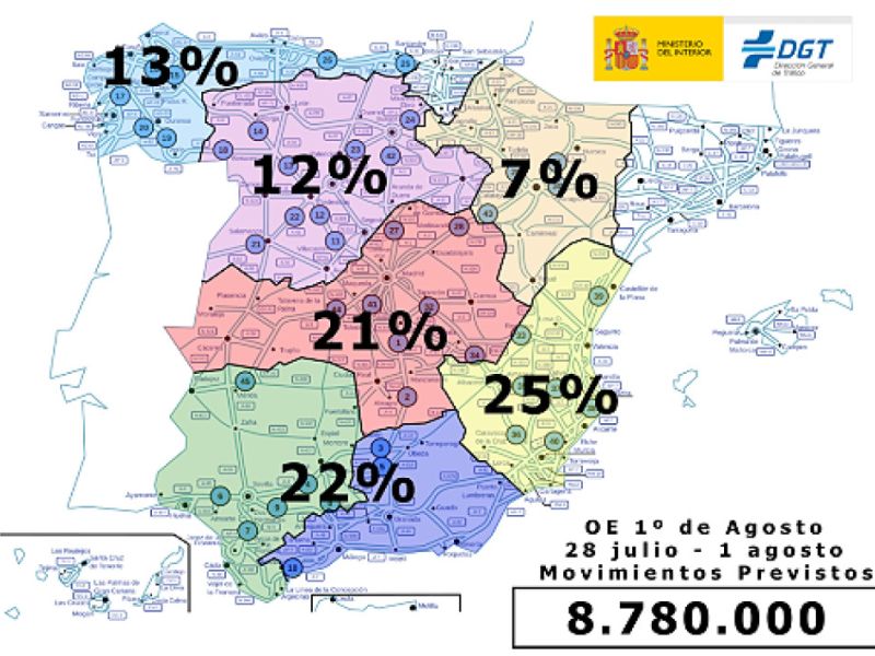 Tráfico pone mañana en marcha  la “Operación Especial 1º de agosto”