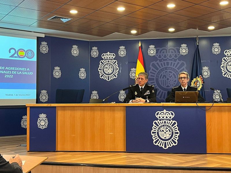 La Policía Nacional presenta el balance de las agresiones a profesionales sanitarios durante el 2022