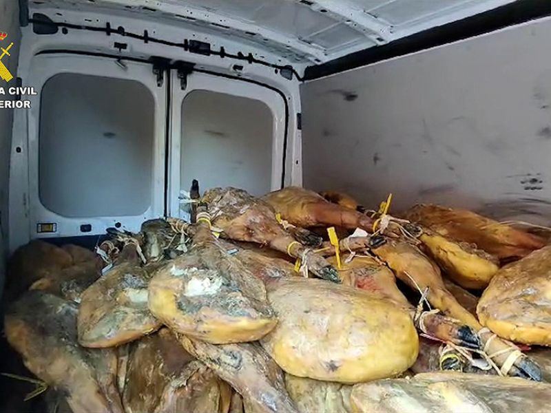 Dos detenidos por robar más de 700 piezas de ibéricos con denominación de origen Los Pedroches valoradas en 200.000 euros
