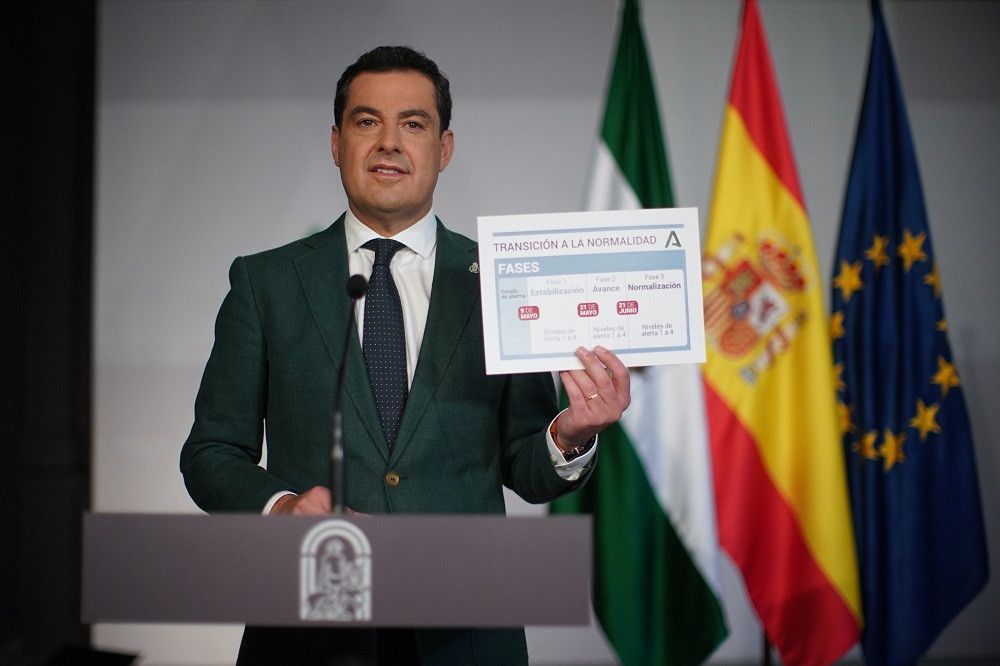 El Gobierno andaluz anuncia una transición a la normalidad en tres fases tras el fin del estado de alarma