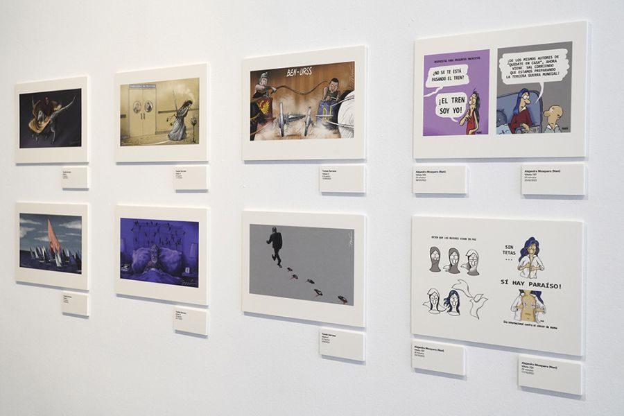 La Diputación de Málaga acoge la primera exposición de viñetas periodísticas del Certamen Elgar