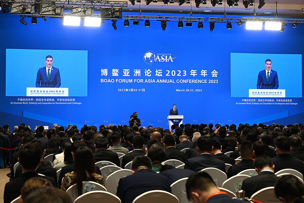 Pedro Sánchez comienza su viaje a China interviniendo en el Foro de Boao para Asia