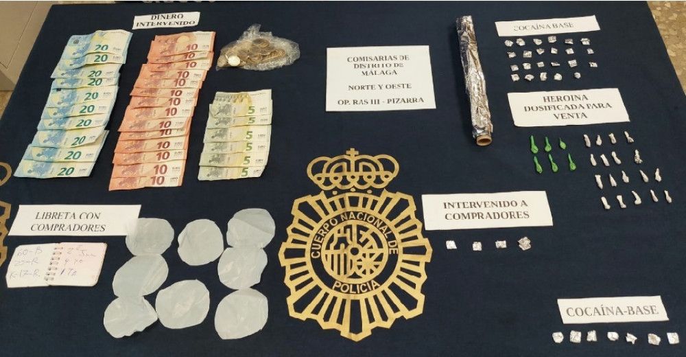 La Policía Nacional desmantela tres “narco viviendas” en una barriada del distrito norte de Málaga