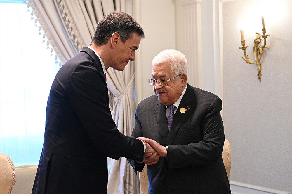Pedro Sánchez participó ayer en la Cumbre de El Cairo por la Paz