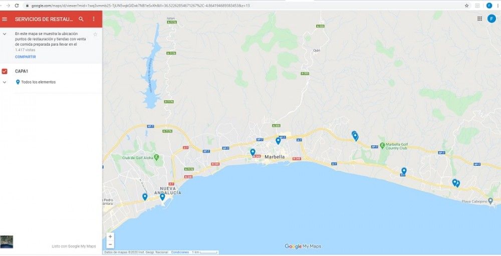 Activado el punto de información de servicios de restauración y comida preparada en las principales autovías y carreteras