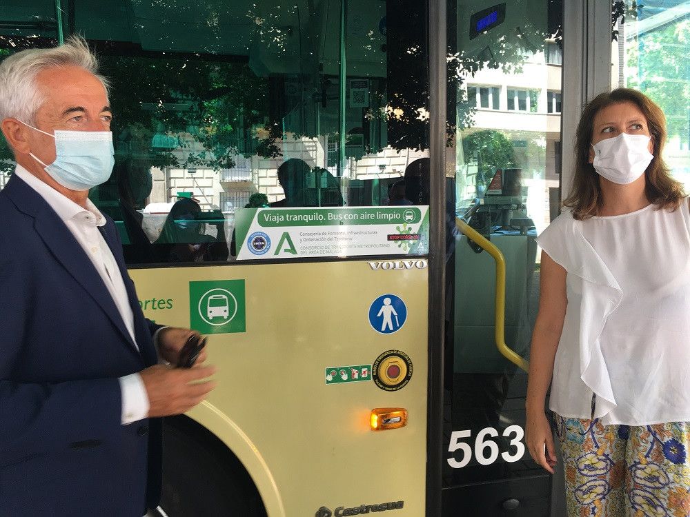 Instalados filtros purificadores de aire, capaces de neutralizar el COVID-19, en todos los autobuses del Consorcio de Transportes en Málaga