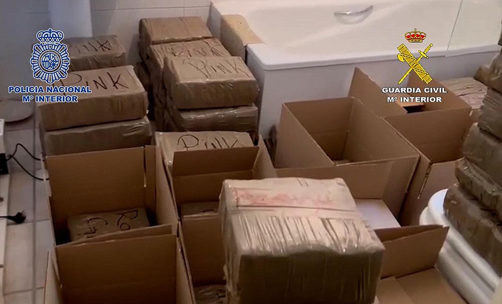 Intervenidos 937 kilos de hachís y otros 53 de éxtasis en la Costa del Sol al desarticular una red que hacía envíos a países del centro de Europa