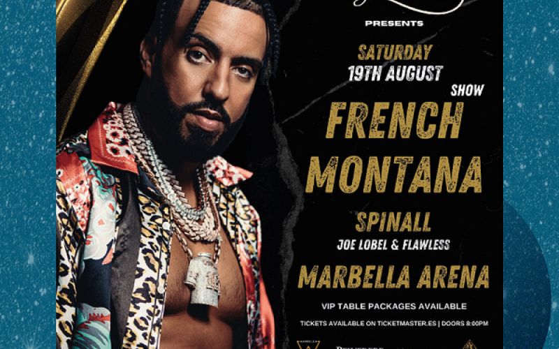 El rapero de talla mundial French Montana encenderá el escenario de Marbella Arena el 19 de agosto