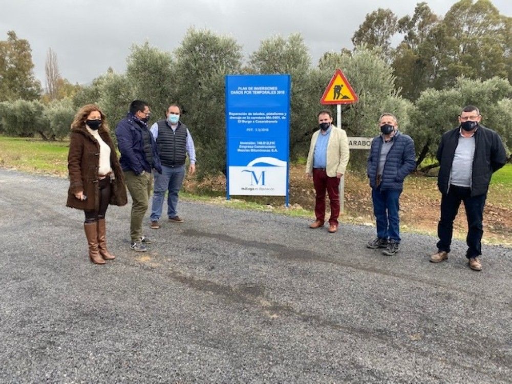 Comienza el arreglo de la carretera entre El Burgo y Casarabonela con una inversión de 748.000 euros