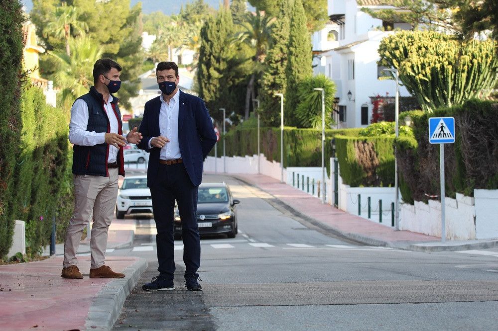 Terminados los trabajos de mejora en la calle Gardenias de Nueva Andalucía