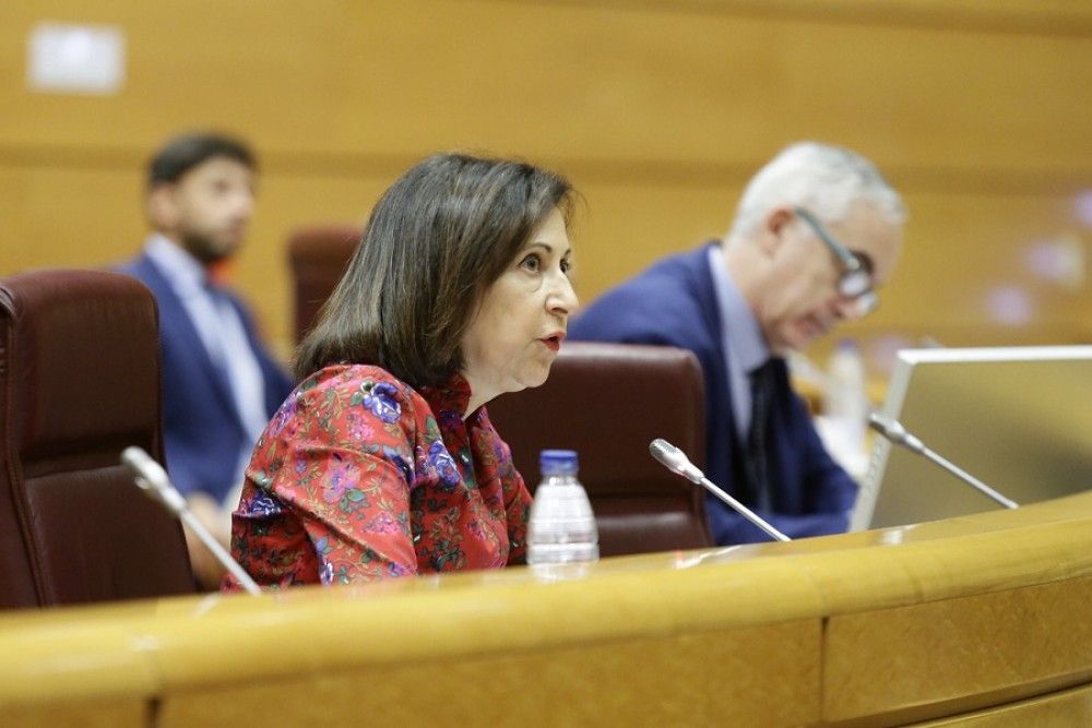 Margarita Robles defiende el proyecto del blindado 8x8 "Dragón" ante las críticas de Pablo Iglesias