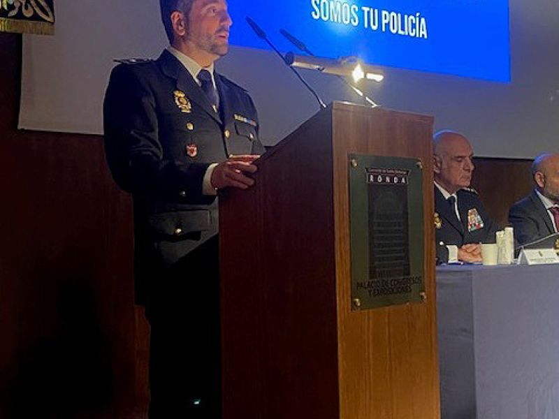 El Inspector Jefe Francisco Javier Cuellar Caballero toma posesión como nuevo jefe de la Policía Nacional en Ronda (Málaga)