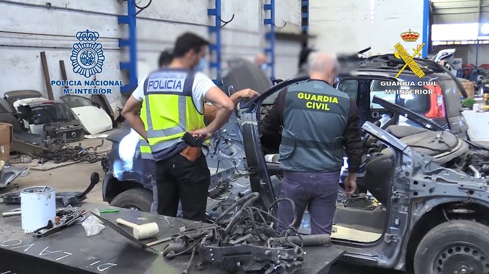 Desarticulada una red dedicada al robo y tráfico ilícito de vehículos en diferentes provincias españolas