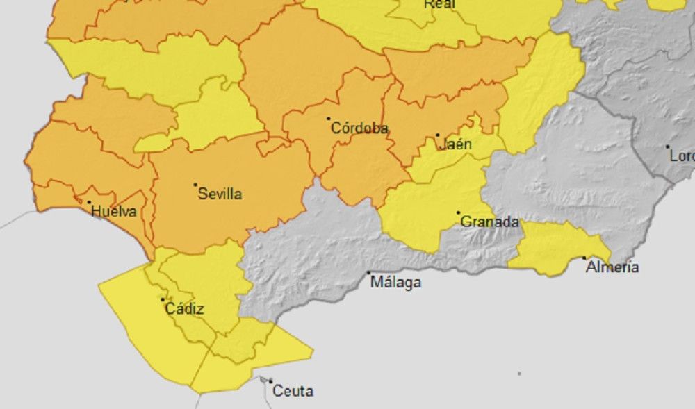 La Aemet activa hoy el aviso naranja por calor en Huelva, Sevilla, Córdoba y Jaén