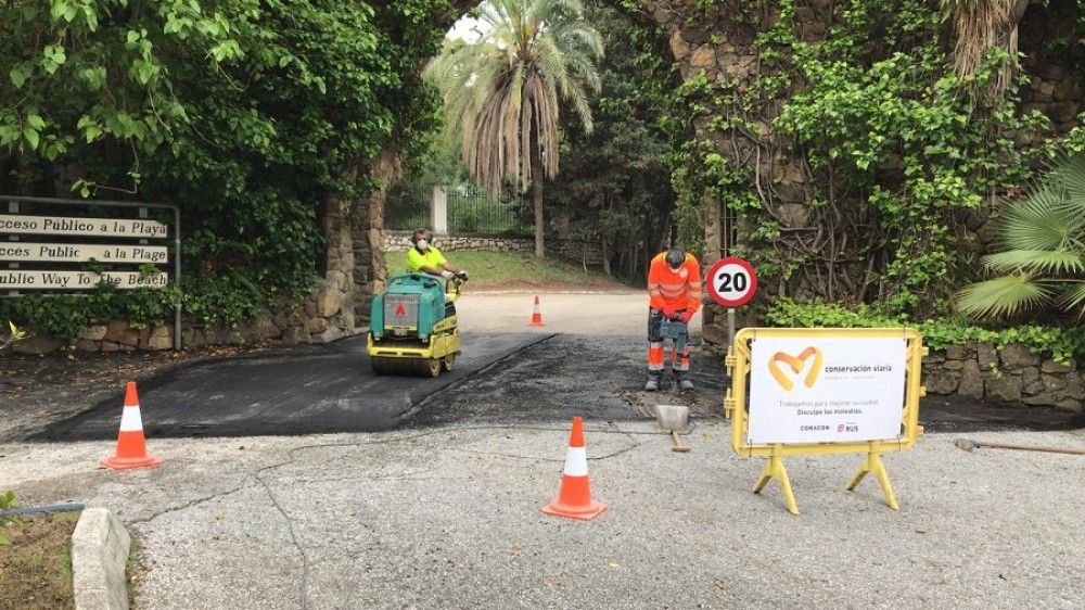 Obras de reparación de viales aprovechando el escaso tráfico por el estado de alarma
