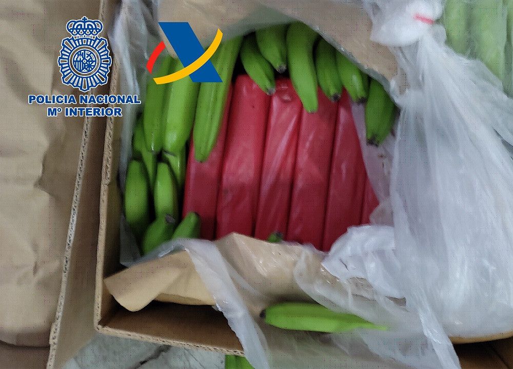 Intervenidos en el Puerto de Algeciras 1.152 kilogramos de cocaína ocultos entre mercancía legal de plátanos
