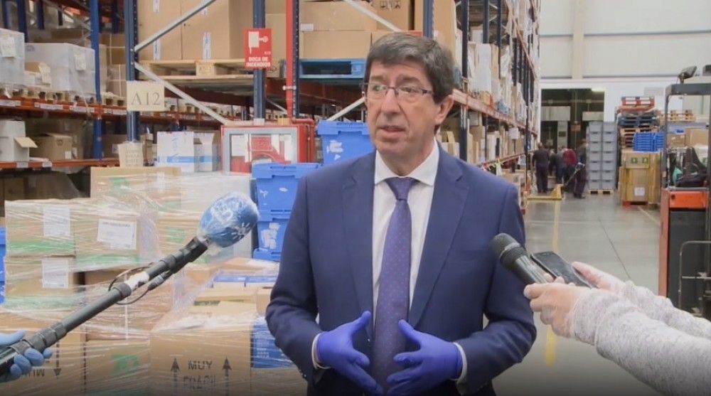Durante esta semana llegarán a Andalucía 4 millones de unidades de material de protección sanitaria