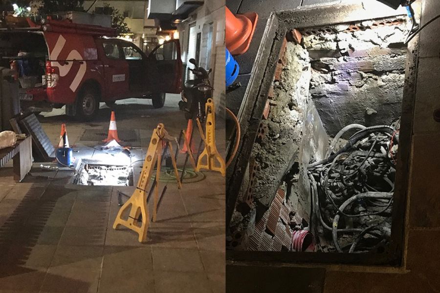 Sucesión de apagones en Acera de la Marina