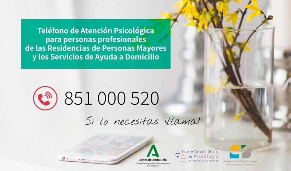 Igualdad y Colegios de Psicólogos ponen en marcha un teléfono de atención para profesionales de ayuda a domicilio y residencias