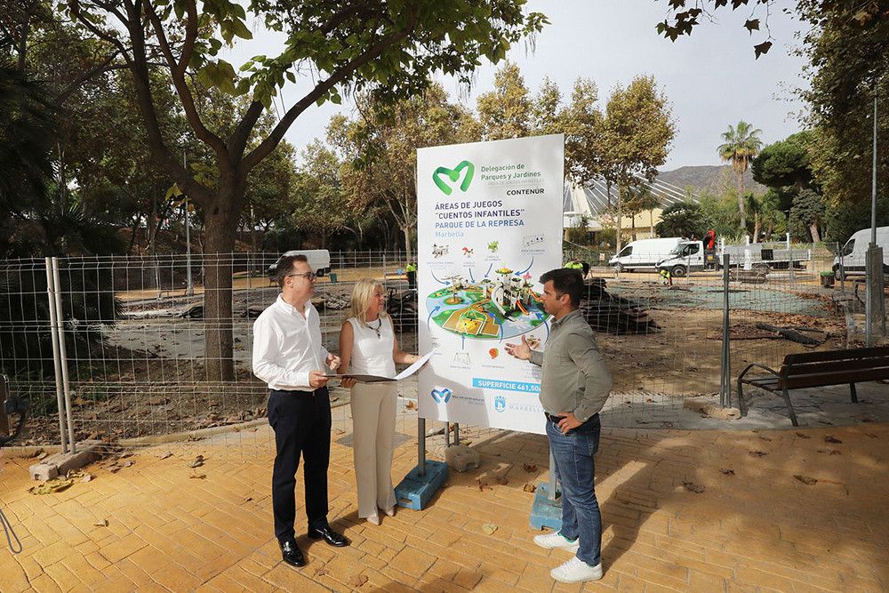 Comienzan las obras para remodelar el área de juegos del parque Arroyo de la Represa con elementos vinculados a la literatura
