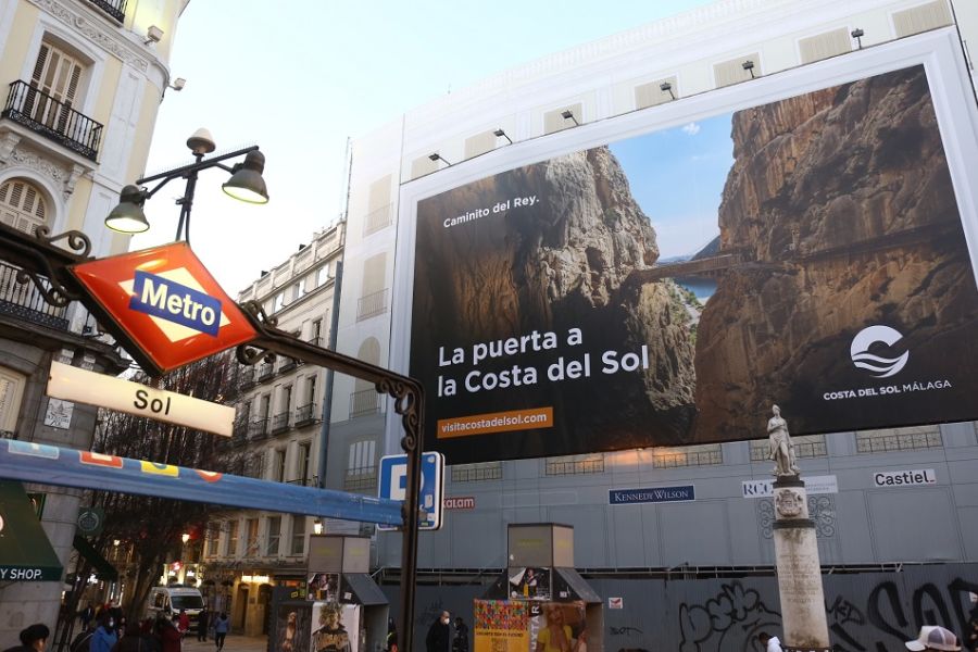 La Costa del Sol desembarca en Fitur con una campaña inédita en la Puerta del Sol con la que prevé impactar a cerca de tres millones de personas