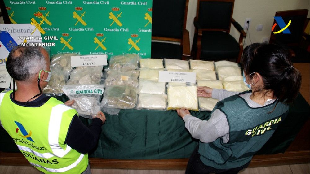 Intervenidos más de 36 kilos de metanfetamina y anfetamina valorados en casi 900.000 euros