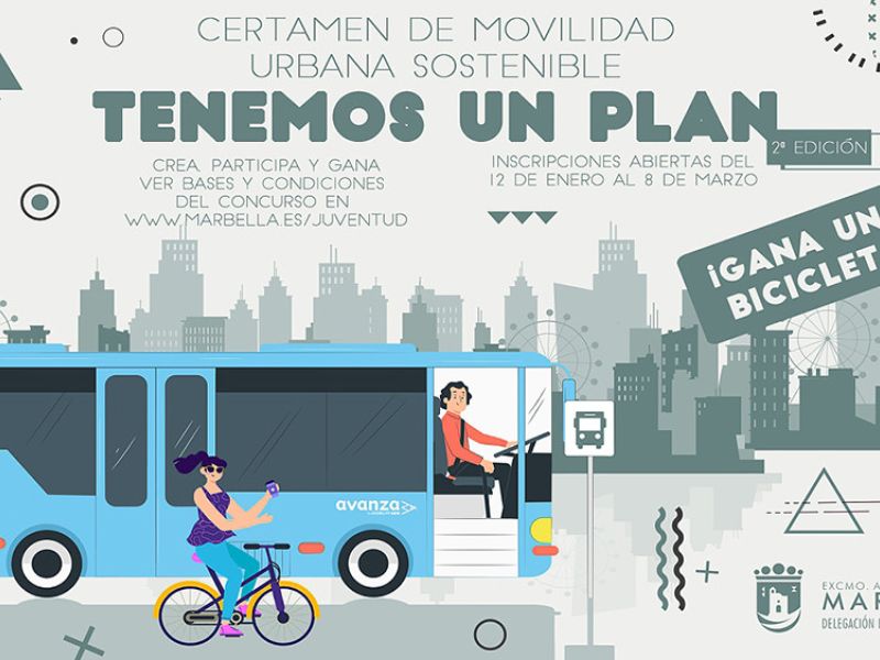 El Ayuntamiento recuerda que el plazo de inscripción para participar en la segunda edición del certamen de movilidad urbana sostenible Tenemos un Plan’ está abierto hasta el miércoles 8 de marzo