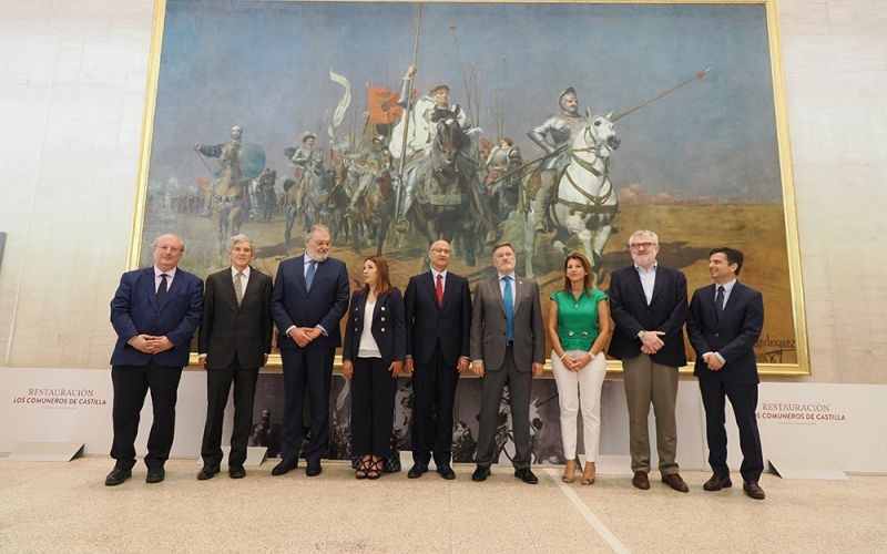 El cuadro de Juan Planella, Los comuneros de Castilla, ya se expone en las Cortes de Castilla y León