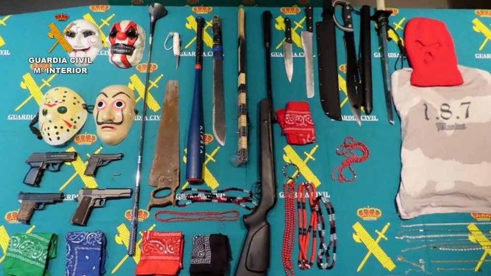 La Guardia Civil desarticula la cúpula y los “bloques” más importantes de la banda criminal de origen latino BLOOD en España